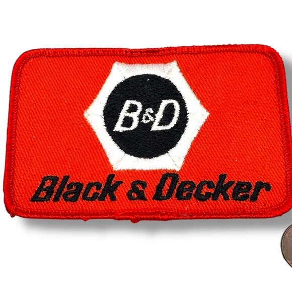 Vintage Black & Decker uniform Jacket Patch retro employee rep tools - Picture 1 of 4